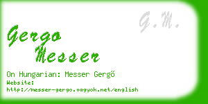 gergo messer business card
